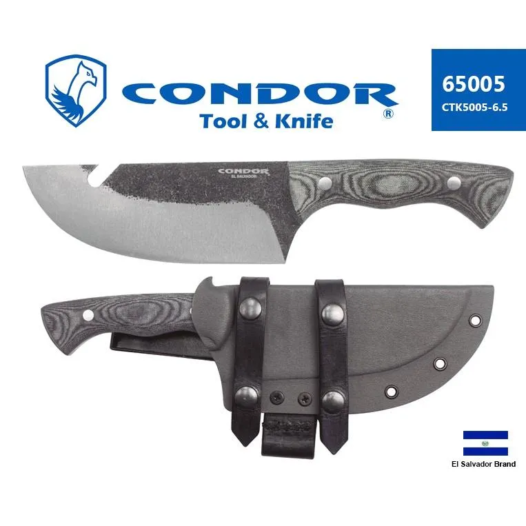 薩爾瓦多Condor直刀BUSH SLICER灰色1095高碳鋼Micarta握柄附刀鞘【Con65005】
