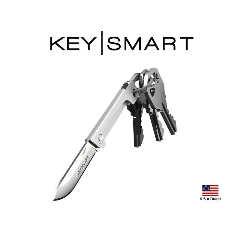 美國Keysmart鑰匙收納器零配件 - 不銹鋼摺疊小刀 Miniknife 可收納至主體內【KS815-SS】