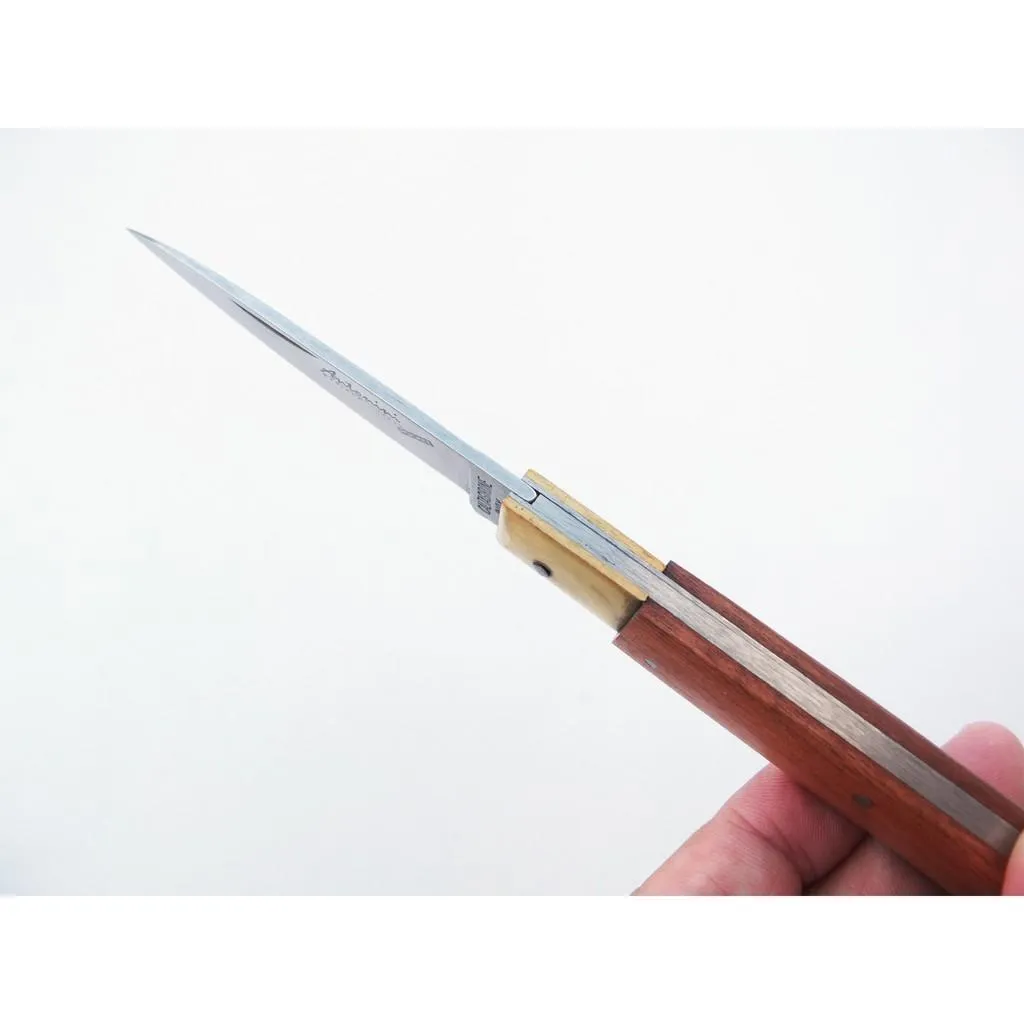 義大利 Antonini Knives 113mm CALTAGIRONE 黃銅口金硬木柄折刀 ANT91720