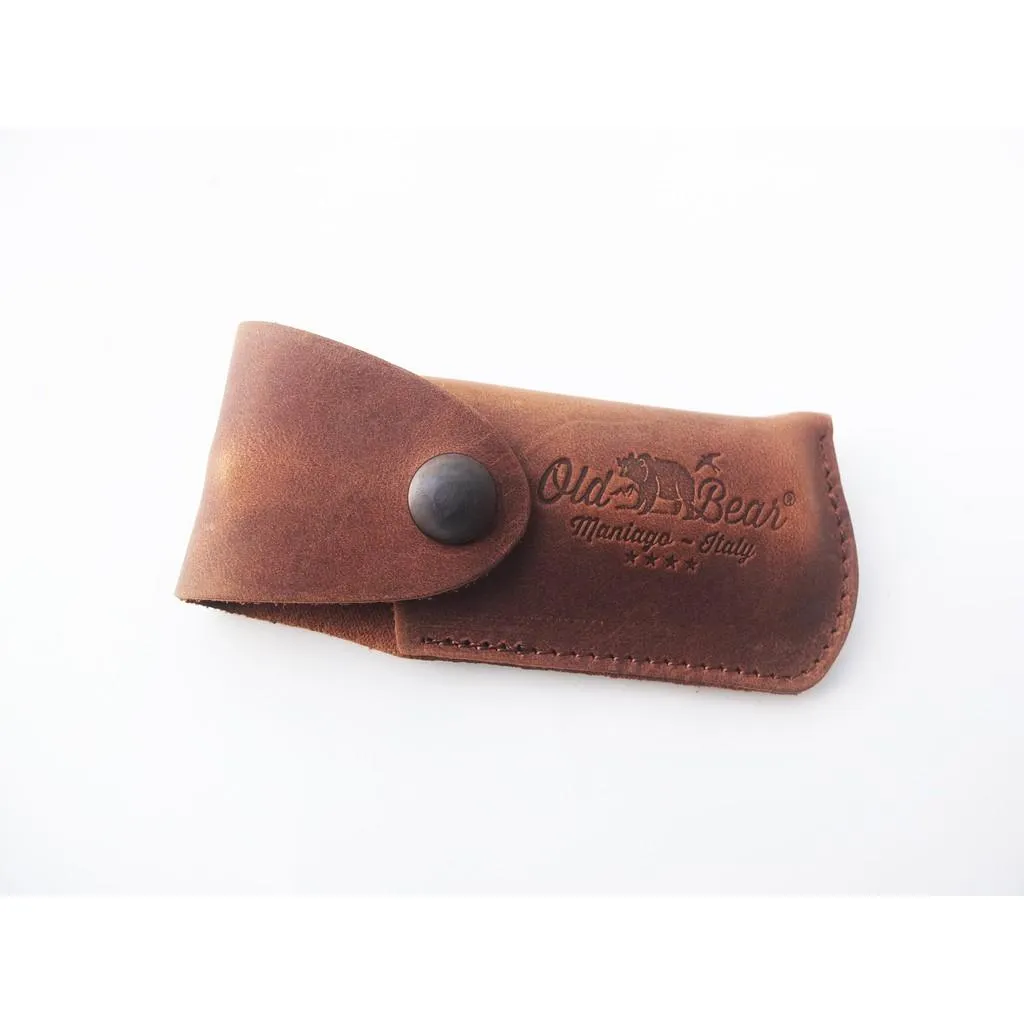 義大利 Antonini Knives Old Bear棕色皮革刷洗紋皮套 - 適用XS,S,M號折刀【OBLEM】
