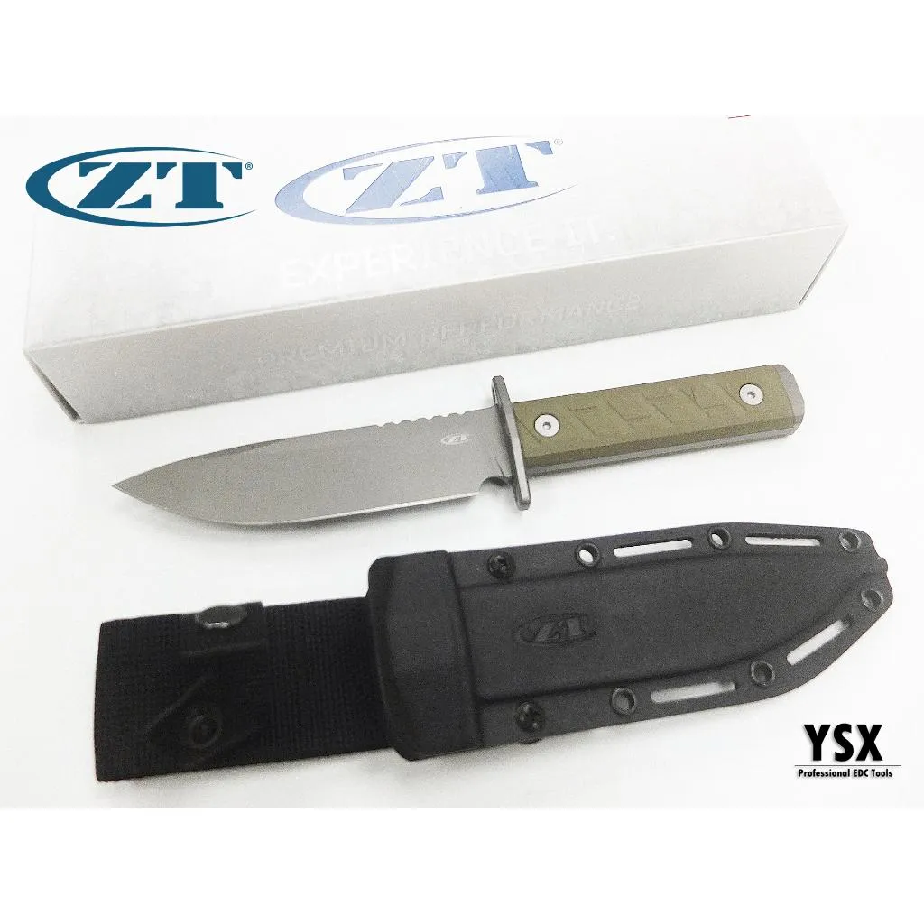 Zero Tolerance美國ZT直刀CPM 3V粉末鋼Cerakote鍍膜軍綠G10握柄附K鞘【ZT0006】