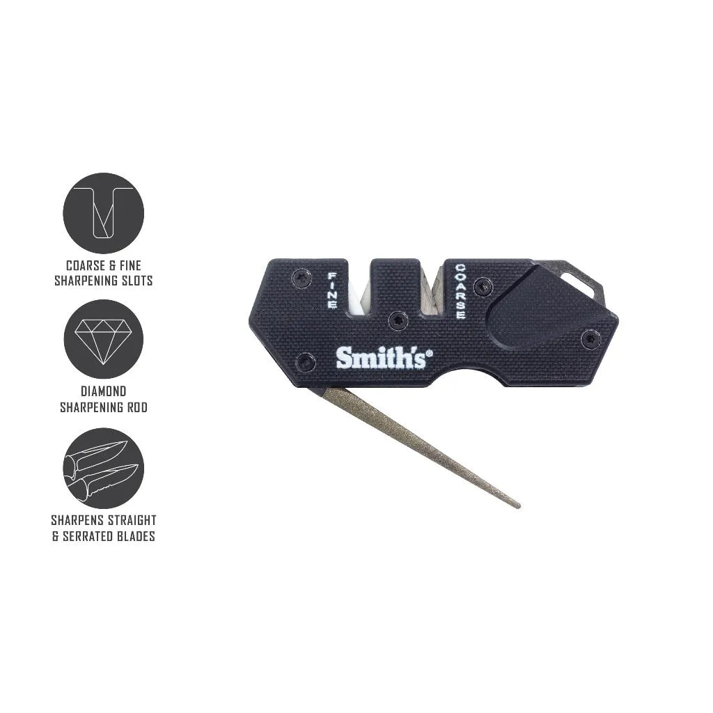 美國Smith's磨刀專家PP1-MINI-TACTICAL戰術G10握柄多功能磨刀器【SM50982】
