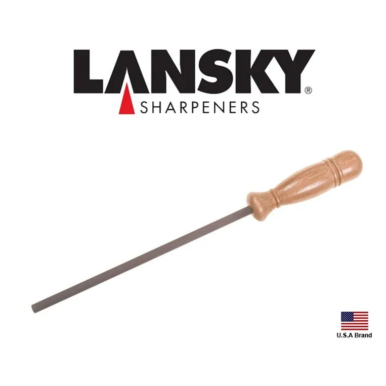Lansky美國20公分長陶瓷棒(800番)木柄磨刀器磨刀棒 LSS8CM