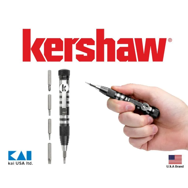 美國Kershaw隨身工具TX TOOL筆型背夾磁吸套筒附5種起子頭 KSTXTOOL