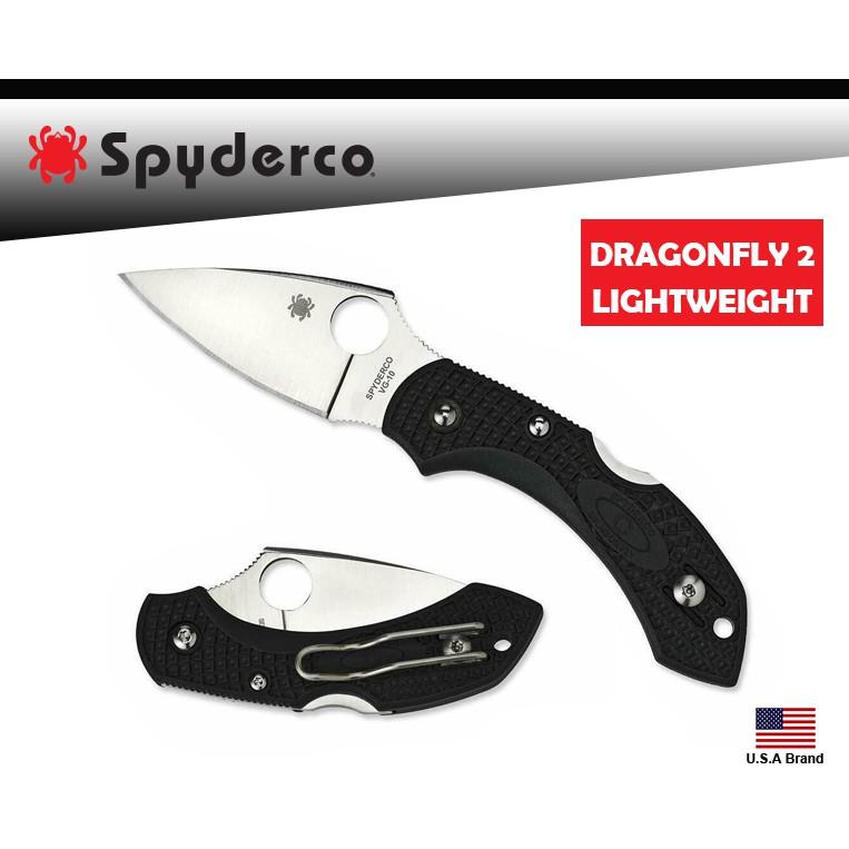 Spyderco美國蜘蛛 Dragonfly 2 LIGHTWEIGH折刀FRN黑柄日本VG10鋼 C28PBK2