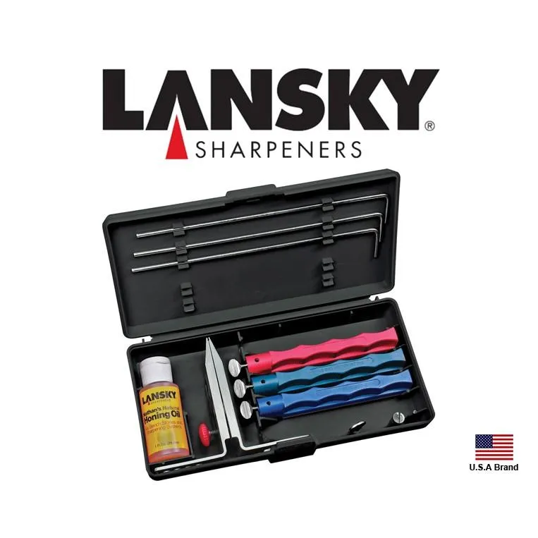 Lansky美國專業定角磨刀器磨刀系統標準型(3磨石)盒裝【LSLKC03】
