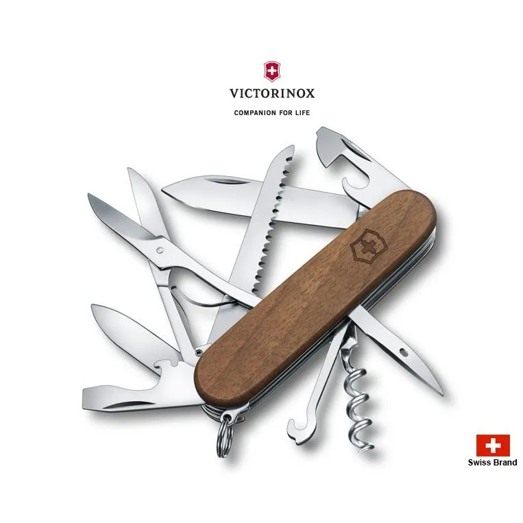 Victorinox瑞士維氏核桃木系列91mm獵人Huntsman,13用瑞士刀 1.3711.63