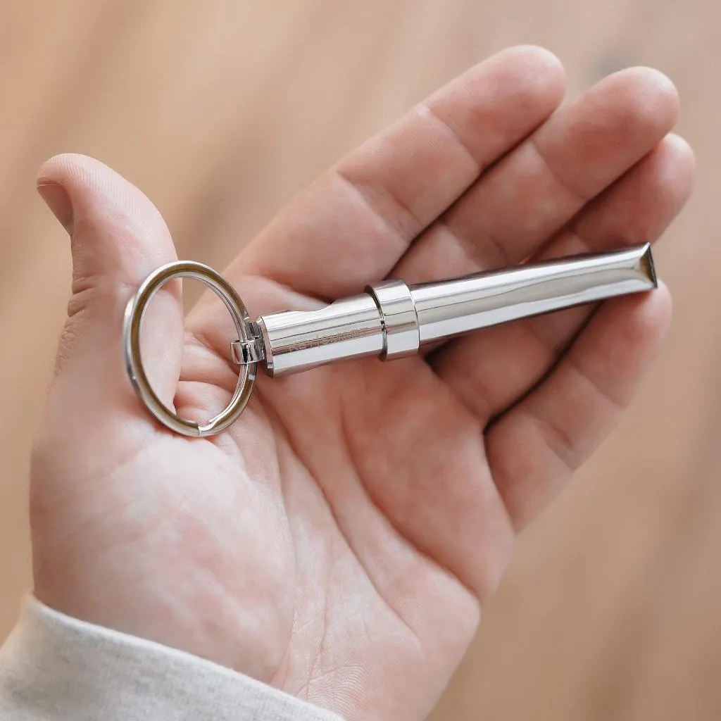 美國Keysmart鑰匙收納器零配件 - CorkSmart不銹鋼開瓶器與軟木塞拔除器2合一鑰匙圈【KS821-SS】
