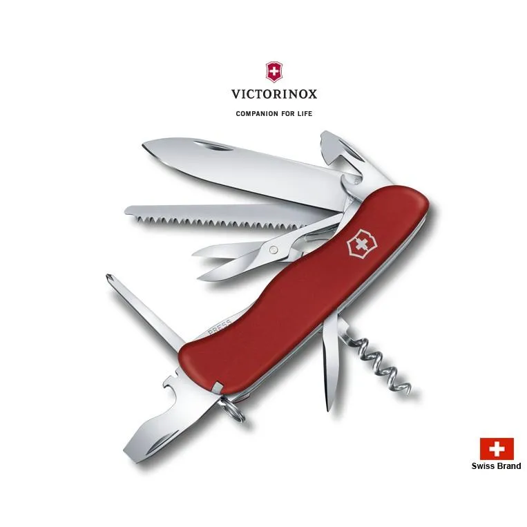 Victorinox瑞士維氏111mm護衛者Outrider(紅色),14用瑞士刀,瑞士製造好品質【0.8513】