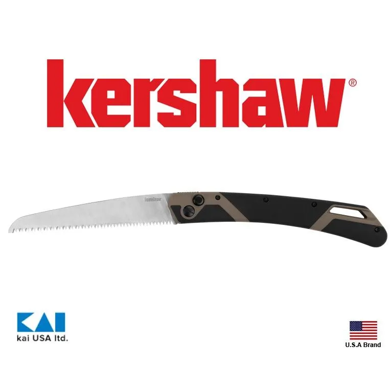 美國Kershaw安全鎖定折疊鋸TASKMASTER SAW 2電鍍塗層高碳鋼GFN握柄【KS2556】