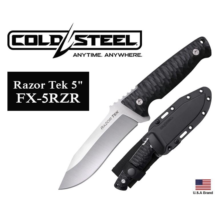 美國Cold Steel冷鋼直刀Razor Tek系列5吋4116鋼刀刃GFN握柄附刀鞘 CSFX5RZR
