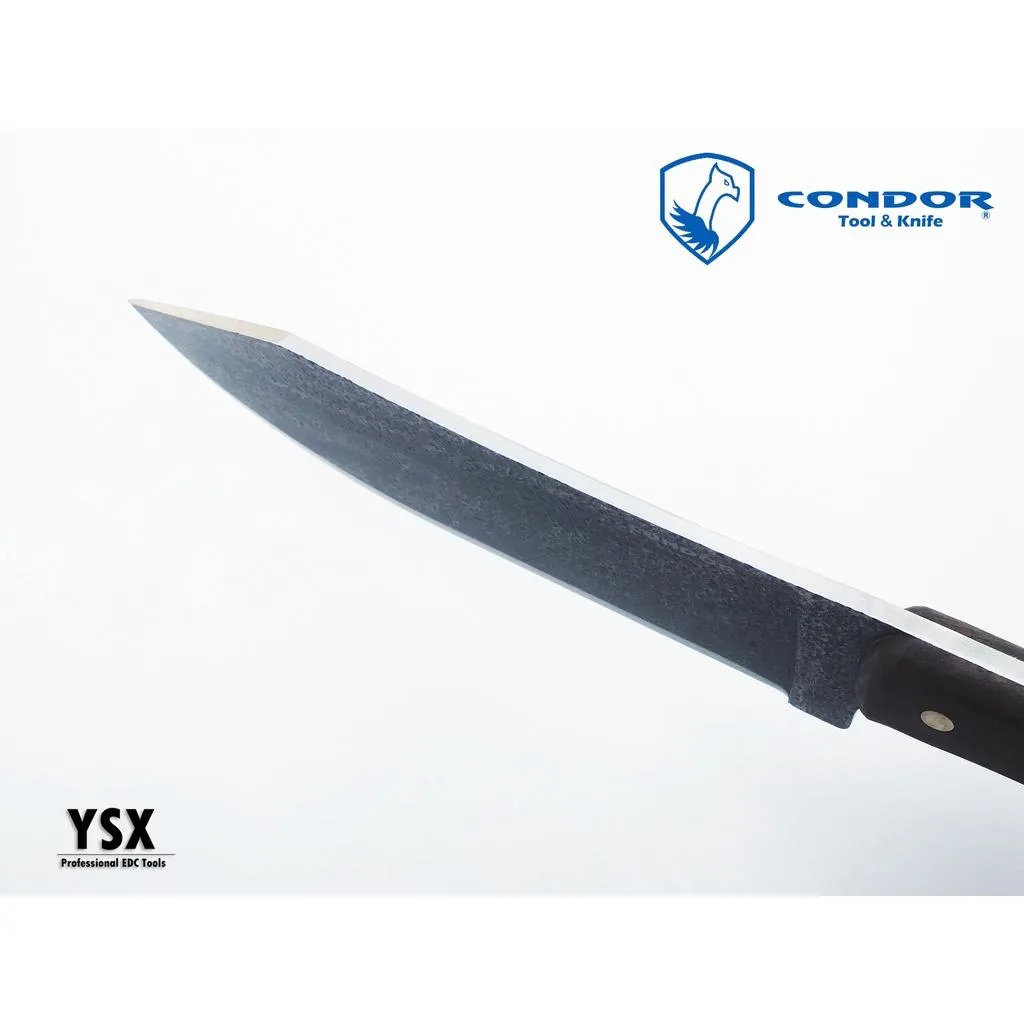 薩爾瓦多Condor直刀HUDSON BAY砍刀1075高碳鋼核桃木握柄附皮鞘 Con60009