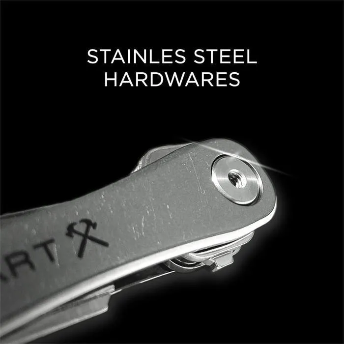 美國Keysmart Rugged強壯版95mm鈦金屬鑰匙收納器2-14KEY附背夾開瓶器【KS619ti】