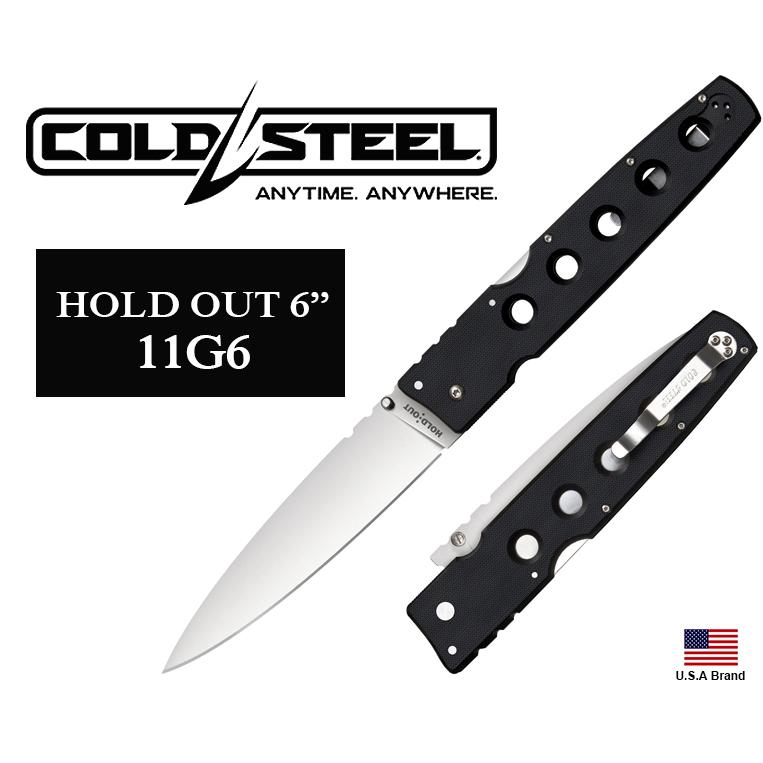 美國Cold Steel冷鋼折刀巨型HOLD OUT 6"平刃S35VN粉末鋼G10柄 CS11G6