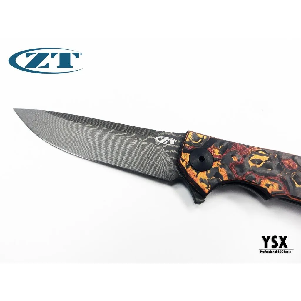 Zero Tolerance美國ZT折刀Sinkevich Damascus鋼大理石花碳纖維柄【ZT0450CFDAM】