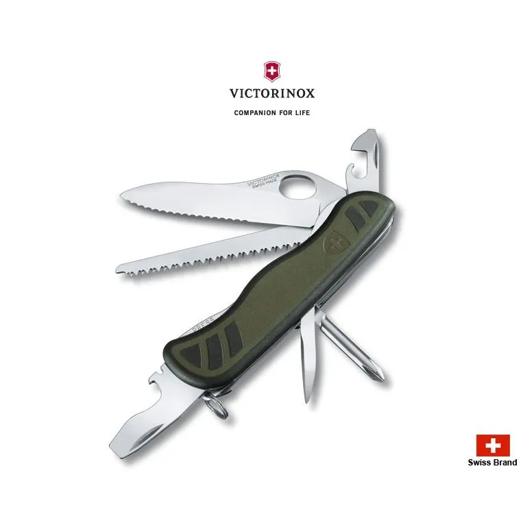 Victorinox瑞士維氏111mm軍綠色士兵08特別款,10用瑞士刀,瑞士製造好品質【0.8461.MWCH】