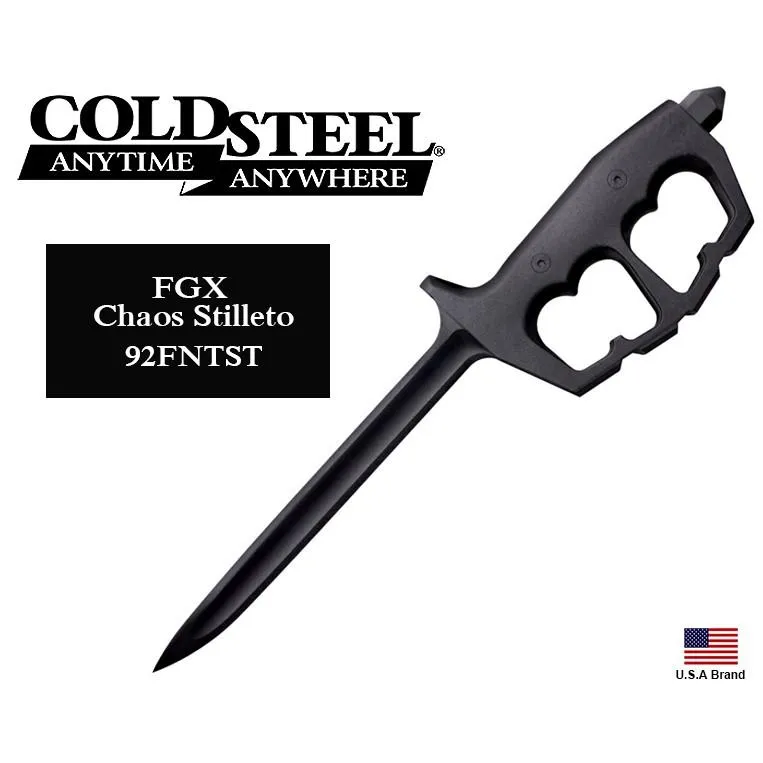 美國Cold Steel冷鋼直刀FGX Chaos Stilleto全高強度塑膠Griv材質【CS92FNTST】