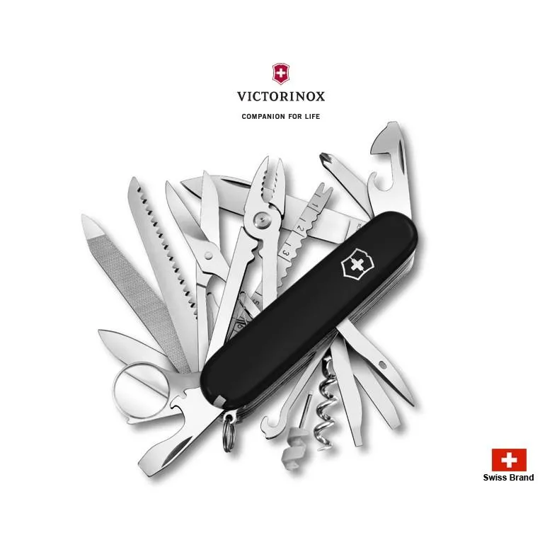 Victorinox瑞士維氏91mm冠軍刀(黑色),33用瑞士刀,瑞士製造好品質【1.6795.3】