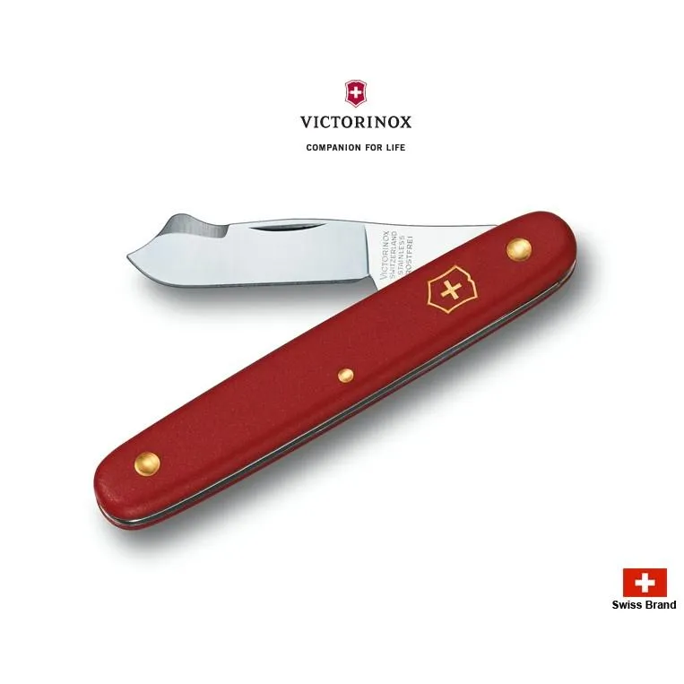 Victorinox瑞士維氏100mm園藝系列特殊尖刃芽接刀,瑞士製造好品質【3.9040】
