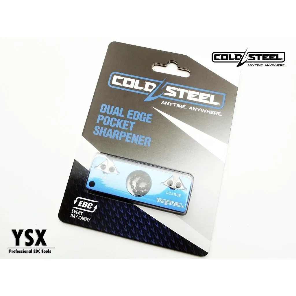 美國Cold Steel冷鋼2-in-1 Knife Sharpener鋁合金2用磨刀器附掛鍊【CSKS21CC】