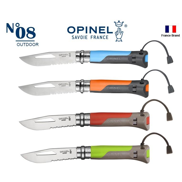 Opinel法國不銹鋼折刀No08戶外冒險Outdoor多功能刀玻璃纖維柄4色款,法國製造【OPIoutdoor】