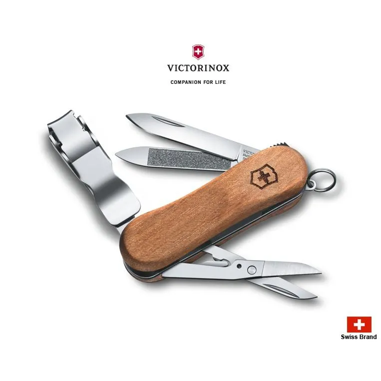 Victorinox瑞士維氏核桃木65mm指甲剪Nail Clip Wood 580,6用瑞士刀0.6461.63