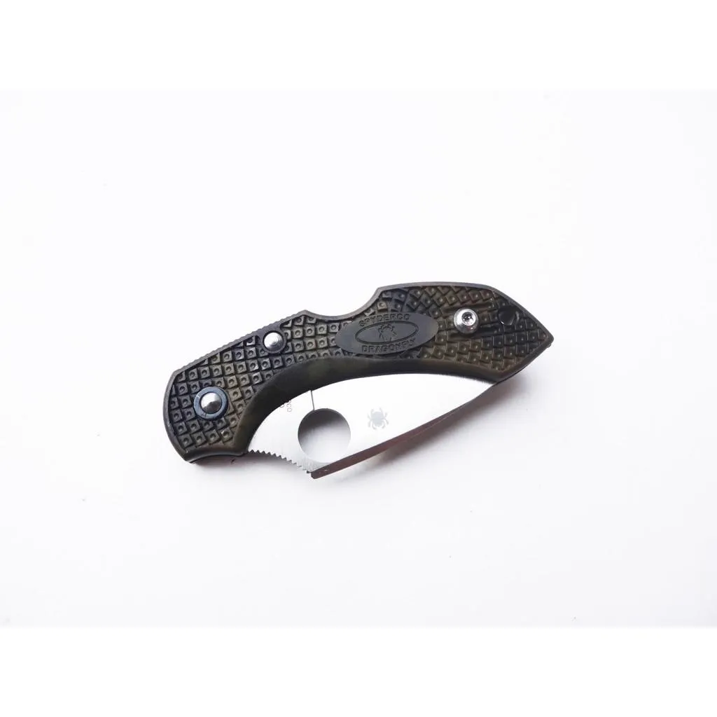Spyderco美國蜘蛛Dragonfly 2 Zome折刀FRN叢林綠柄日本VG10鋼C28ZFPGR