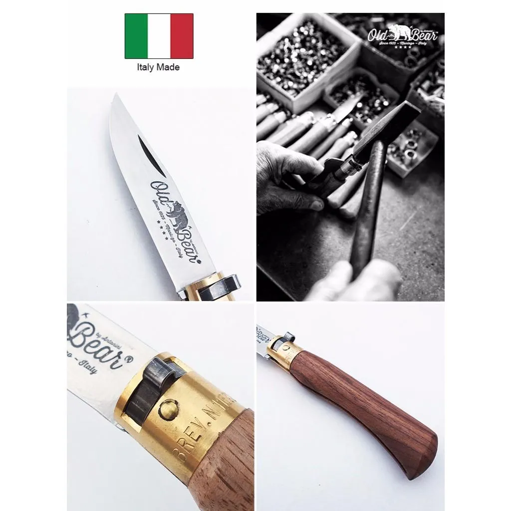 義大利 Antonini Knives Old Bear Pocket Knife S號 核桃木柄折刀【OB001S】