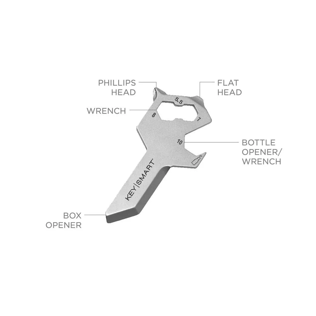 美國Keysmart鑰匙收納器零配件 - 動物系列5功能多用途工具Wolf狼造型【KS824SSWLF】