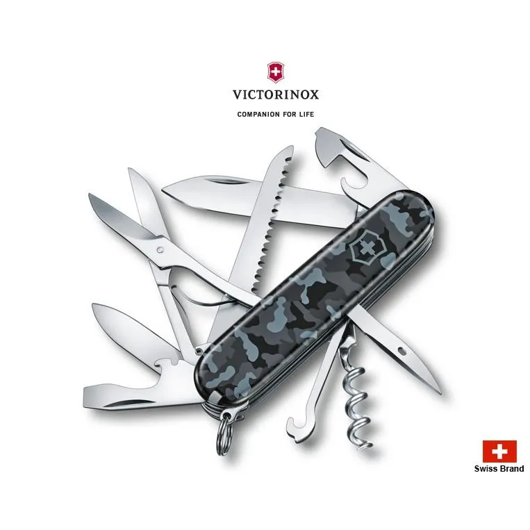 Victorinox瑞士維氏91mm海軍暗藍迷彩獵人Huntsman,15用瑞士刀【1.3713.942】
