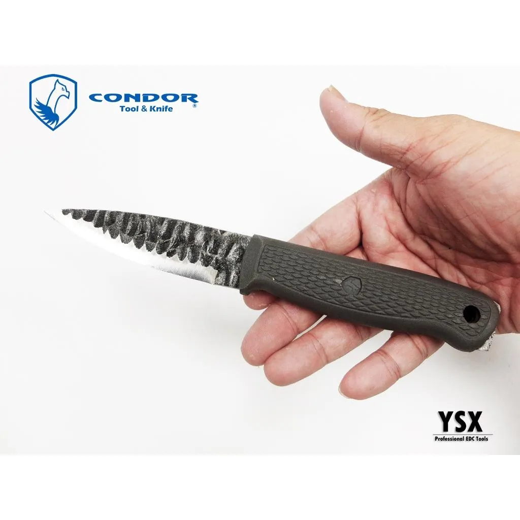 薩爾瓦多Condor直刀TROG錘印1095高碳鋼灰色硬質塑膠柄附鞘【Con63867】