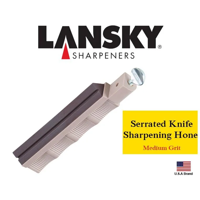 Lansky美國專業定角磨刀器磨刀系統配件 - (鋸齒刃專用)陶瓷強化人造石600番錐型面磨刀石【LSMRT】