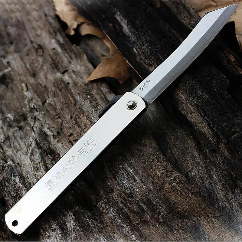 Higonokami日本肥後守120mm割込SK夾層鋼銀柄小刀(特大)【HIGO08】