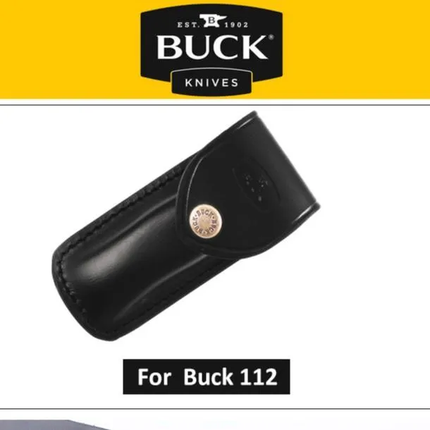 Buck美國巴克折刀配件 - Buck 112專用黑色皮革刀套【BU112S】