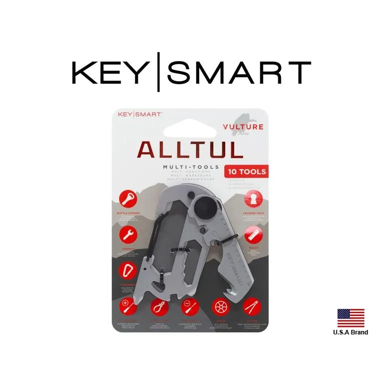 美國Keysmart鑰匙收納器零配件 - 動物系列10功能多用途工具Vulture禿鷲造型【KS824SSVLT】
