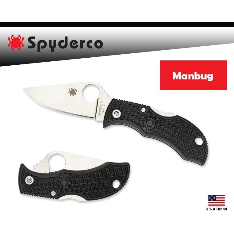 Spyderco美國蜘蛛Manbug迷你折刀FRN黑柄VG-10不銹鋼【SPMBKP】