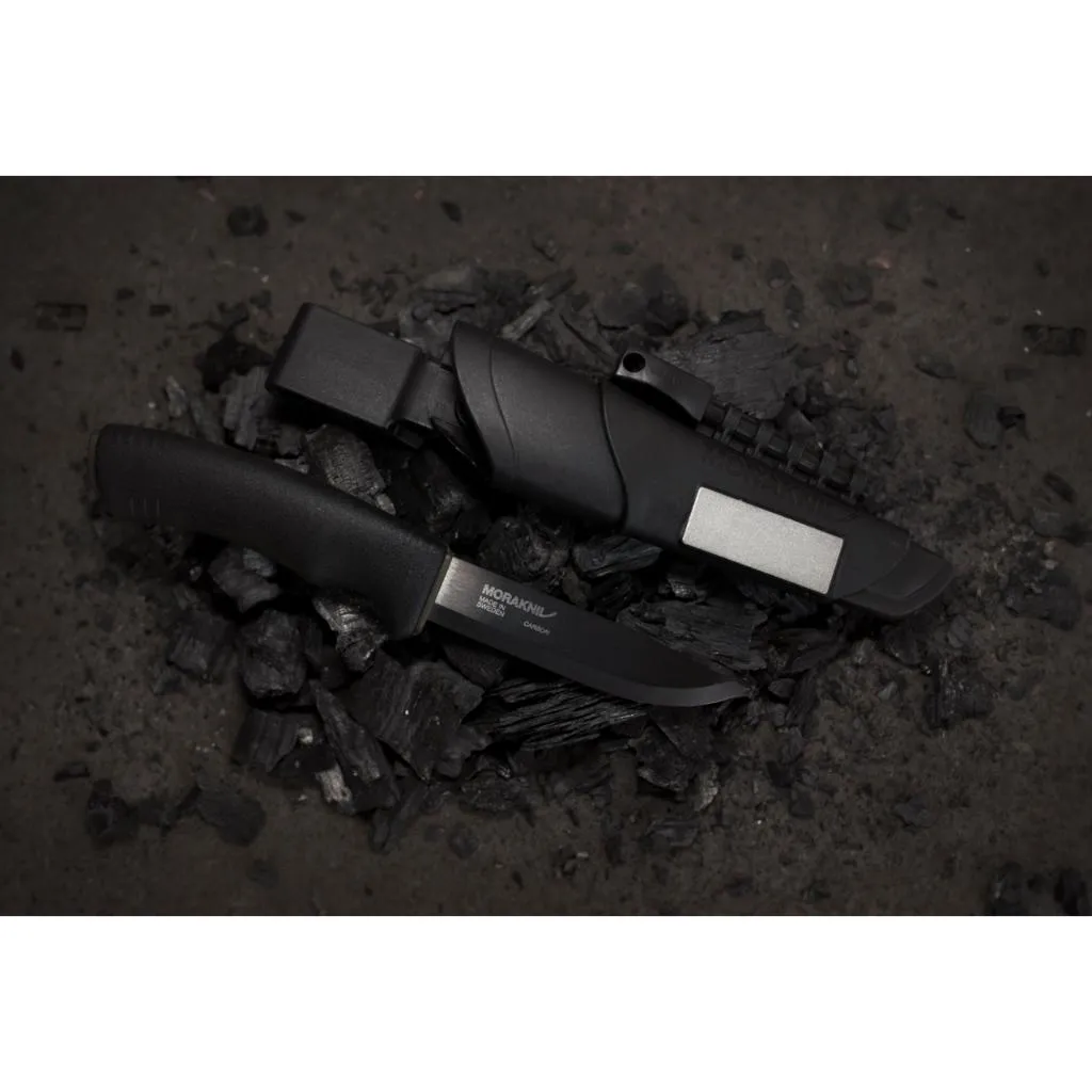 Morakniv瑞典莫拉刀Bushcraft Survival DLC黑塗層多功能刀鞘附打火棒【Mor11742】