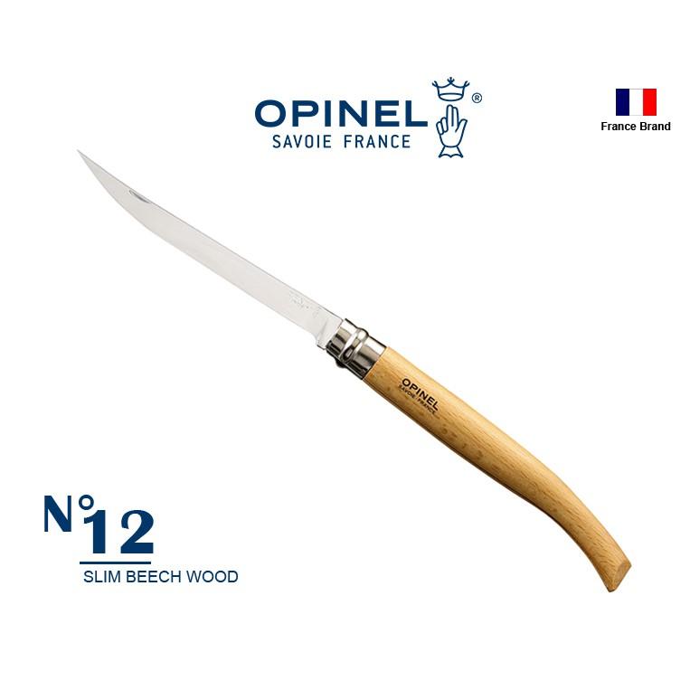 Opinel法國不銹鋼折刀細長款 No12 櫸木刀柄,法國製造【OPI000518】