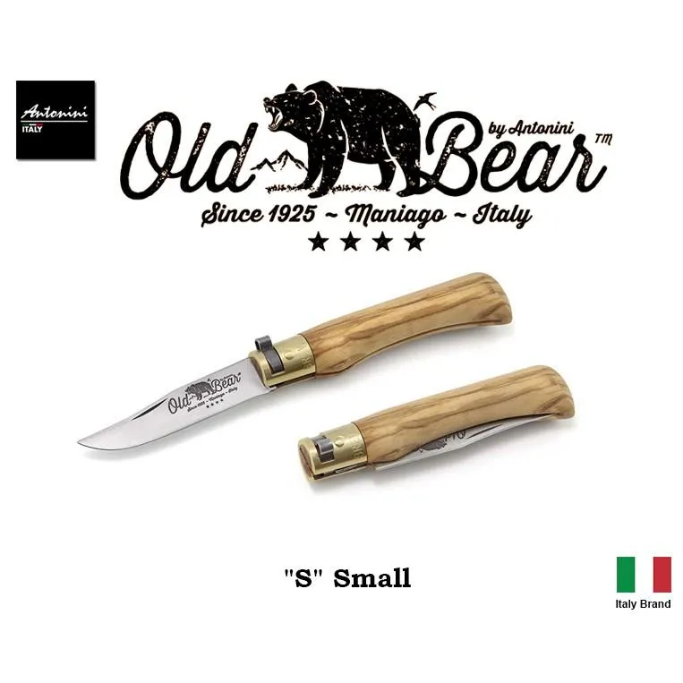 義大利 Antonini Knives Old Bear Pocket Knife S號 橄欖木柄折刀【OB002S】
