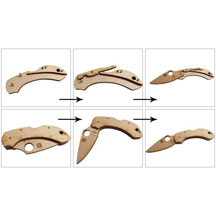 Spyderco美國蜘蛛 Dragonfly Wooden Kit孩童迷你DIY木頭折刀盒裝組【SPWDKIT1】