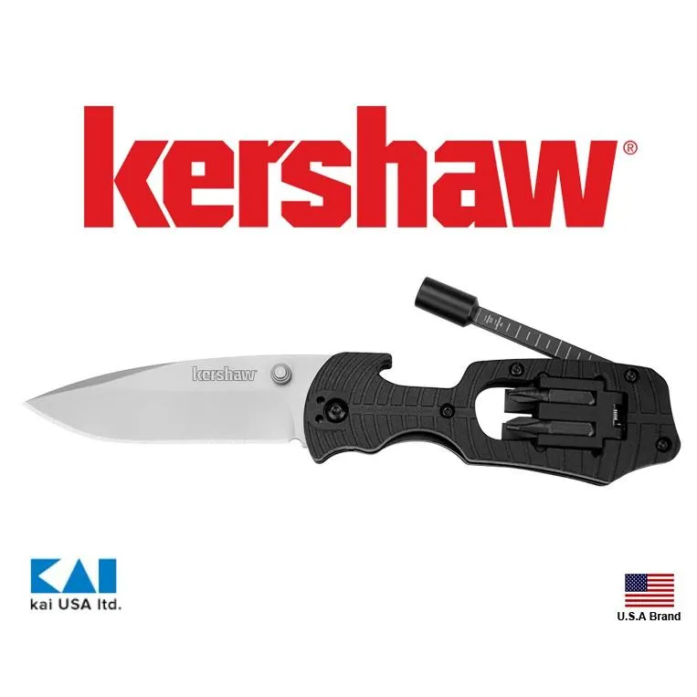 美國Kershaw折刀Select Fire四起子EDC工具8Cr13MoV不銹鋼玻璃聚合柄附背夾套筒【KS1920】