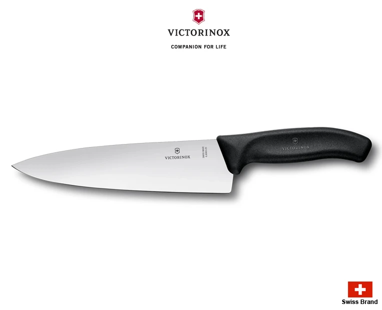 Victorinox瑞士維氏20cm刃長加寬闊度主廚刀切肉刀牛刀TPE柄6.8063.20B