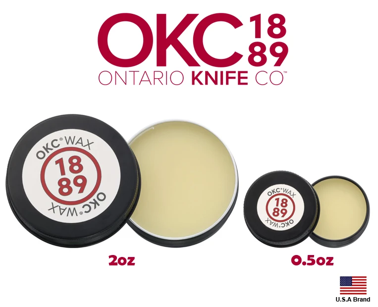 美國Ontario Wicked Wax聯名天然蜂蠟OKC Wax高純度防鏽刀具皮革保養蠟0.5oz/2oz裝