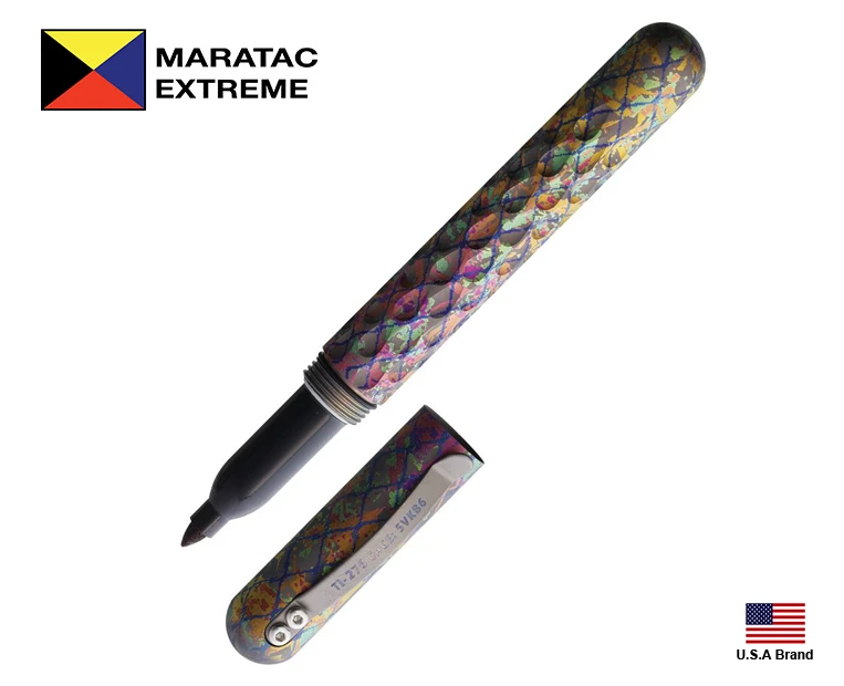 美國Maratac Signator Ti Marker Vault幻彩鈦製筆身防禦型麥克筆MAR096