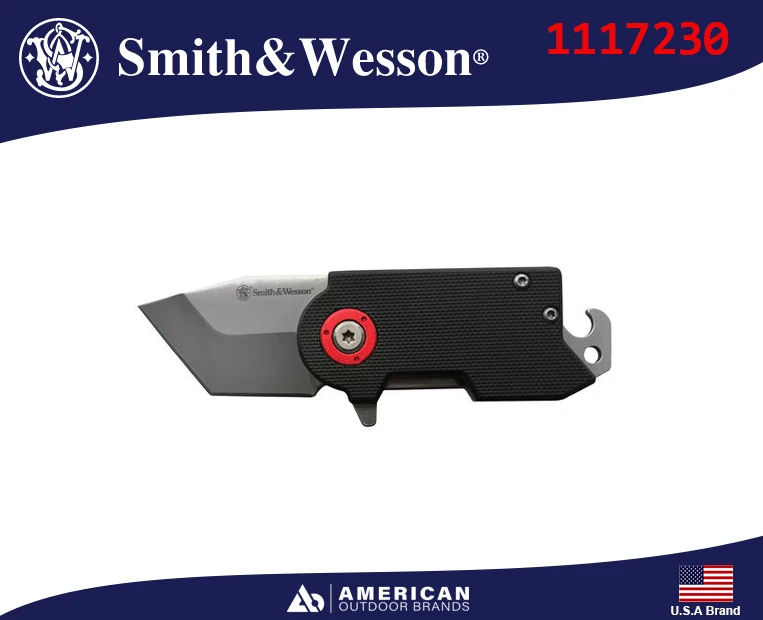 美國Smith & Wesson Benji多功能隨身折刀不銹鋼鈔票夾G10握柄1117230