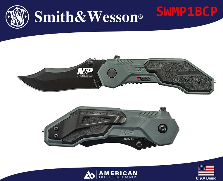 美國Smith & Wesson MP折刀MAGIC快開4034不銹鋼雙重鎖定SWMP1B