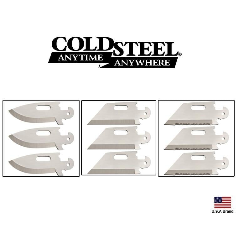 美國Cold Steel冷鋼Click-N-Cut專用刀片補充包，每包三隻刀片【CS40AP3】
