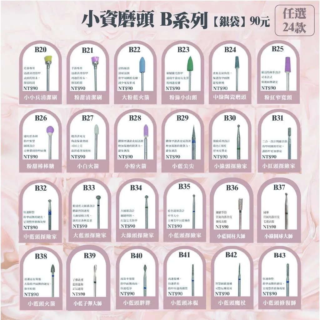 【B系列】銀袋磨頭