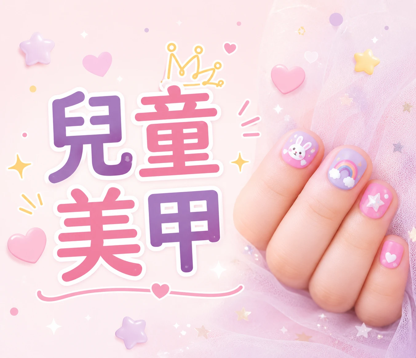 兒童凝膠美甲(5-12歲)