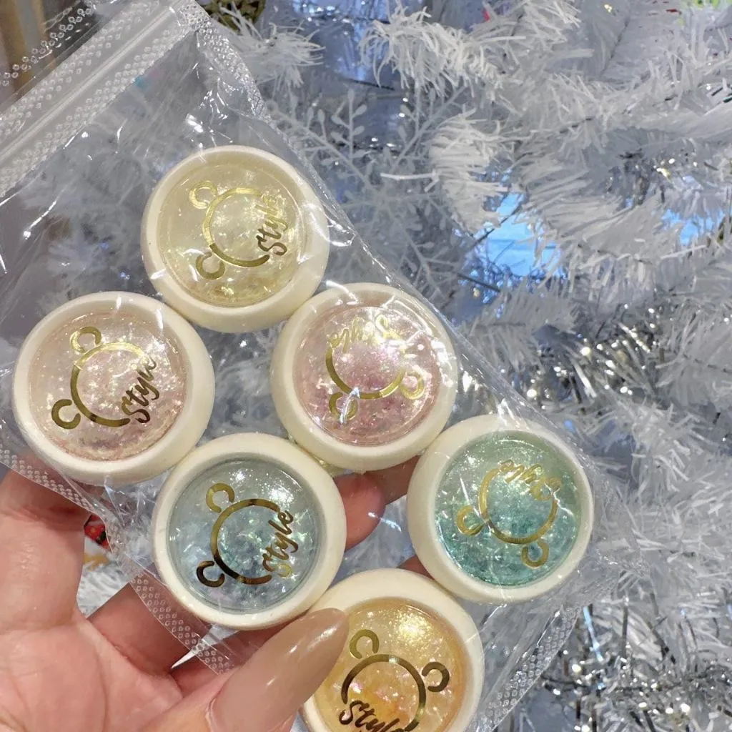 雪絨粉冰晶幻彩片六入